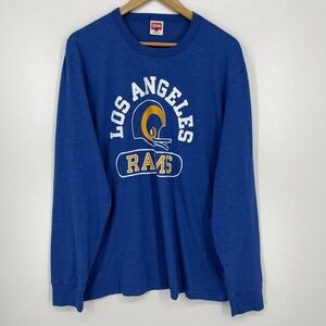 Homage Mens Los Angeles Rams Long Sleeve Graphic T-Shirt Blue XL NFL Football